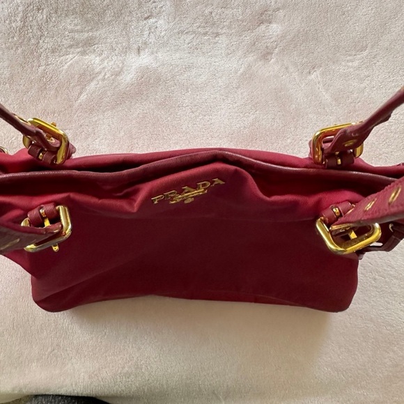 PRADA Tessuto Nylon Saffiano Tote Granato - Picture 3 of 12